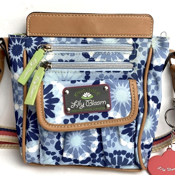 Lily Bloom "Jamie" Mini Crossbody Handbag Purse using Karma Bloom Fabric - Picture 10 of 10